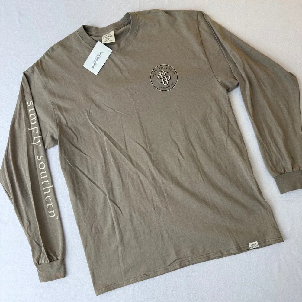 Simply Southern womens Highland Army Green Long Sleeve T-Shirt Large LS-HIGHLAND - Picture 4 of 13